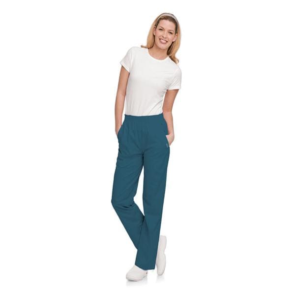 Scrub Pant 4 Pockets Large Caribbean Blue Womens Ea