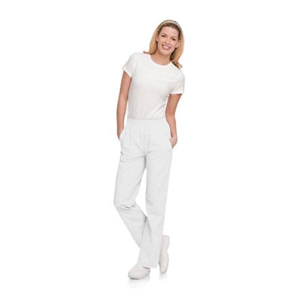 Scrub Pant 4 Pockets 3X Large White Womens Ea