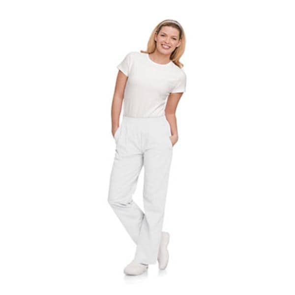 Scrub Pant 4 Pockets X-Small White Womens Ea