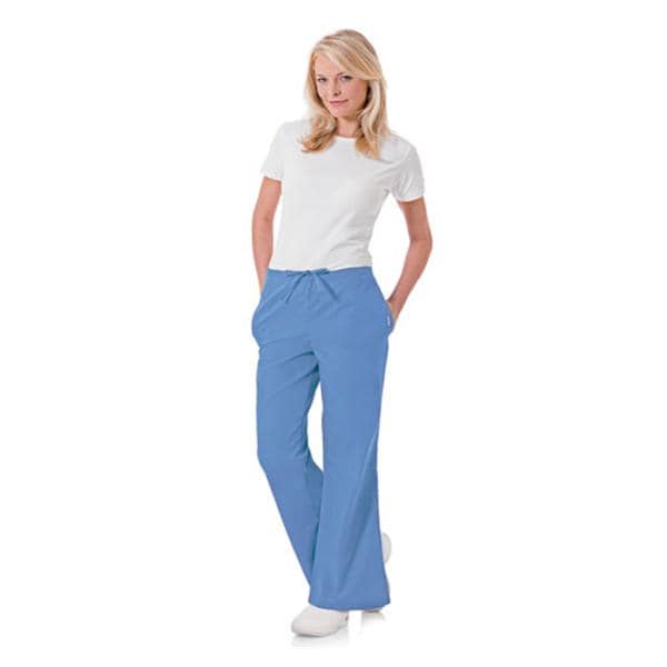 Scrub Pant 65% Polyester / 35% Cotton 5 Pockets X-Small Ceil Blue Womens Ea