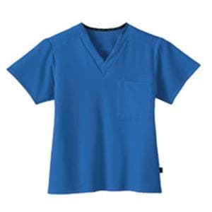 Jockey Scrub Shirt V-Neck 1 Pocket Short Sleeves X-Small Royal Blue Unisex Ea