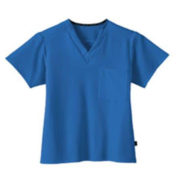 Jockey Scrub Shirt V-Neck 1 Pocket Short Sleeves X-Small Royal Blue Unisex Ea