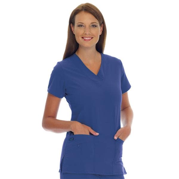 Jockey Scrub Shirt V-Neck 3 Pockets Short Sleeves X-Large New Navy Womens Ea