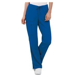 Jockey Scrub Pant Poly/Ryn/Spndx 4 Pockets Large Royal Blue Womens Ea