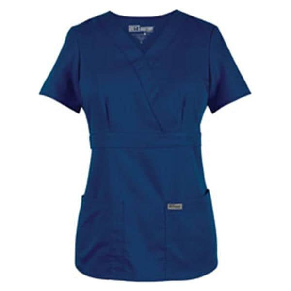 Greys Anatomy Scrub Shirt 4153 Crossover Womens 5X Large Indigo Ea