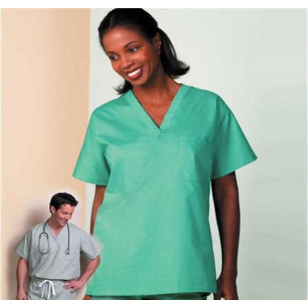 Fashion Seal Scrub Shirt 1 Pocket Set-In Sleeves X-Small Jade Green Unisex Ea