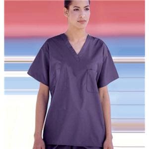 Fashion Seal Scrub Shirt 1 Pocket Set-In Sleeves X-Small Purple Unisex Ea