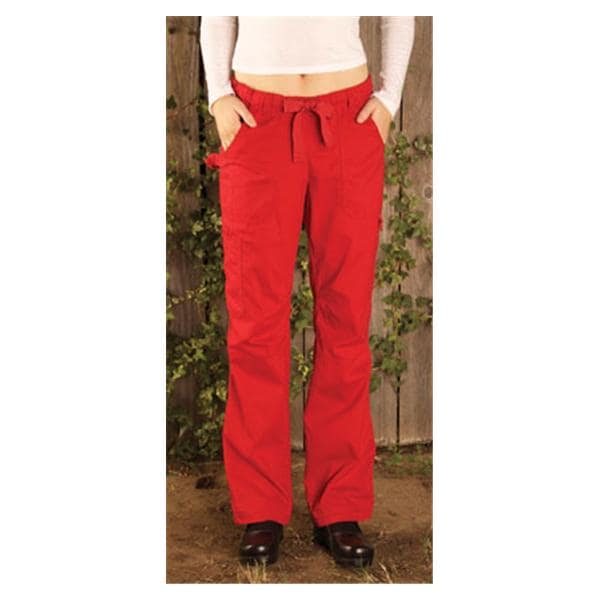 Scrub Pant 55% Cotton / 45% Polyester 6 Pockets Small Ruby Womens Ea