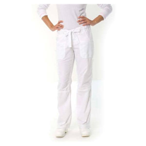 Scrub Pant 6 Pockets Small White Womens Ea