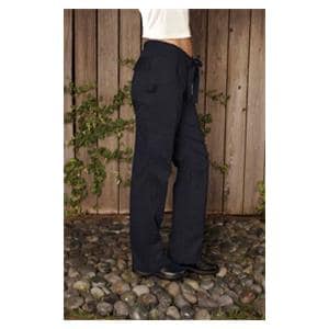 Scrub Pant 55% Cotton / 45% Polyester 6 Pockets 3X Large Black Womens Ea