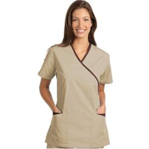 Fashion Seal Scrub Shirt 7007 Womens Medium Tan / Chocolate Ea