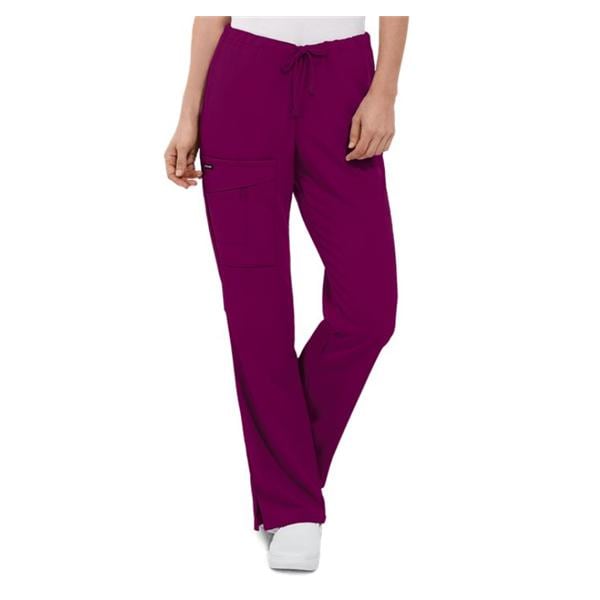 Jockey Scrub Pant Poly/Ryn/Spndx 4 Pockets Medium Plumberry Wine Womens Ea