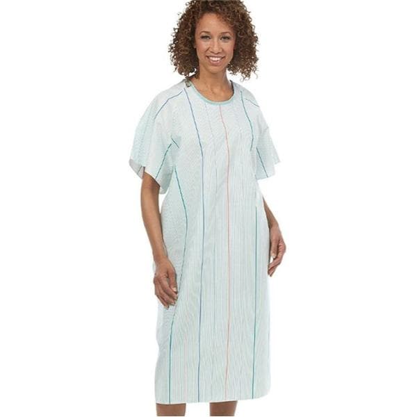 Patient Gown Adult Blue Crystal Ea