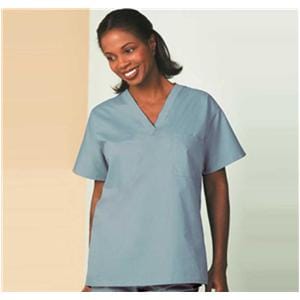 Fashion Seal Scrub Shirt 1 Pocket Set-In Sleeves X-Small Misty Green Unisex Ea