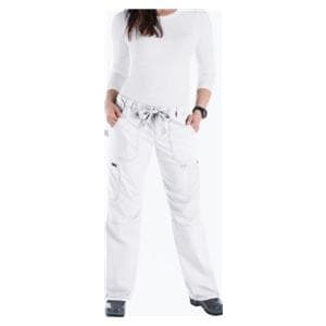 Scrub Pant 6 Pockets Large White Womens Ea