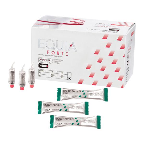 EQUIA Forte Fil Glass Ionomer Capsule C4 Refill 48/Bx