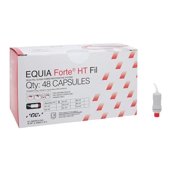 Equia Forte HT Glass Ionomer Capsule Assorted Refill 48/Pk