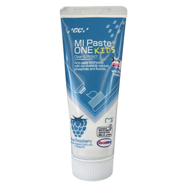 MI Paste One Kids Tooth Topical 0.2% Sodium Fluoride Blue Raspberry 10/Bx