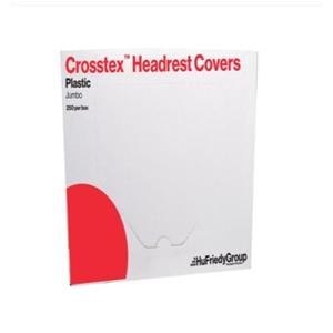 Headrest Cover 9.5 in x 14 in Plastic White Disposable 4Bx/Ca