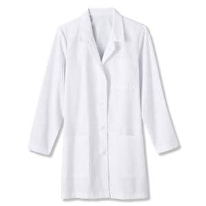 META Lab Coat 3 Pockets Long Sleeves 33 in Large White Womens Ea