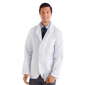 META Consultation Lab Coat 3 Pockets Long Sleeves 30 in X-Small White Mens Ea