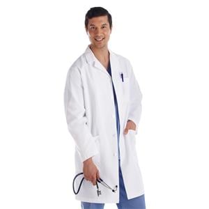 META Lab Coat 3 Pockets Long Sleeves 38 in 3X Large White Mens Ea