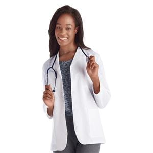 META Lab Coat 3 Pockets Long Sleeves 28 in X-Large White Womens Ea