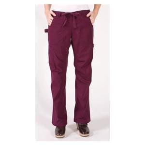 Scrub Pant 55% Cotton / 45% Polyester 6 Pockets X-Small Merlot Womens Ea