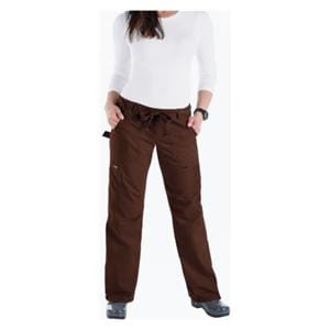 Scrub Pant 55% Cotton / 45% Polyester 6 Pockets Small Espresso Womens Ea