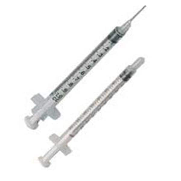 TB Syringe/Needle 27gx1/2" 1cc Luer Slip Detachable Needle Cnvntnl LDS 100/Bx