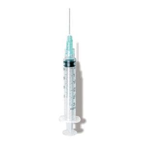 Hypodermic Syringe/Needle 23gx1" 3cc Light Blue Conventional LDS 100/Bx