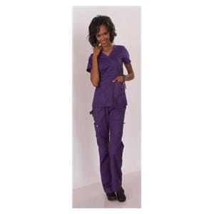 Scrub Shirt 2 Pockets Short Sleeves 3X Large Amethyst Womens Ea