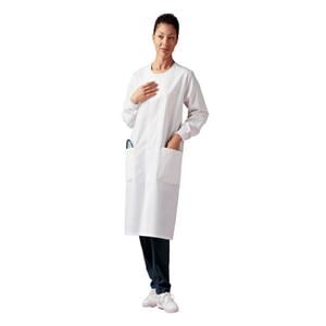 Cover Coat 2 Pockets X-Large White Unisex Ea