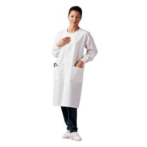 Cover Coat 2 Pockets X-Small White Unisex Ea