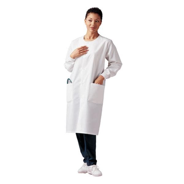 Cover Coat 2 Pockets X-Small White Unisex Ea