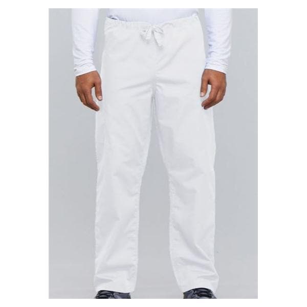 Cherokee Scrub Pant 3 Pockets Large White Unisex Ea