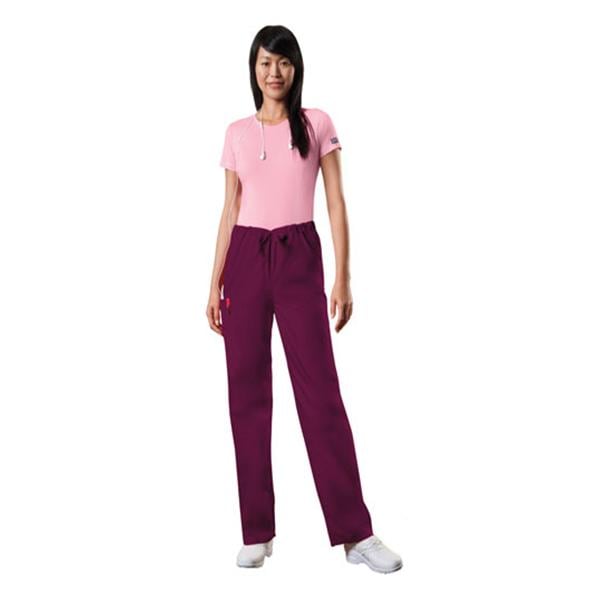 Cherokee Scrub Pant 3 Pockets 4X Large Wine Unisex Ea