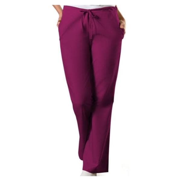 Scrub Pant 3 Pockets Large Wine Womens Ea