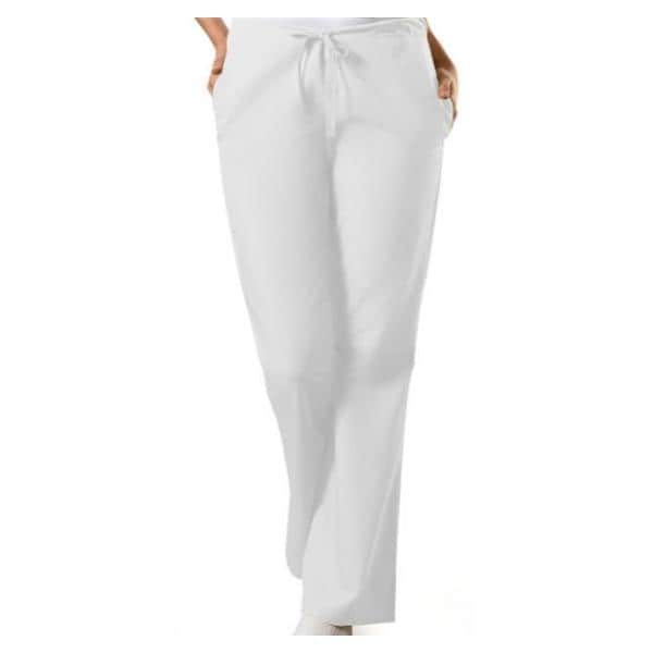 Scrub Pant 3 Pockets Large White Womens Ea