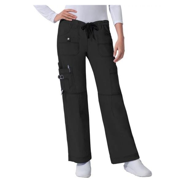 Dickies Scrub Pant Poly/Ctn/Spndx 8 Pockets 2X Large Black Womens Ea