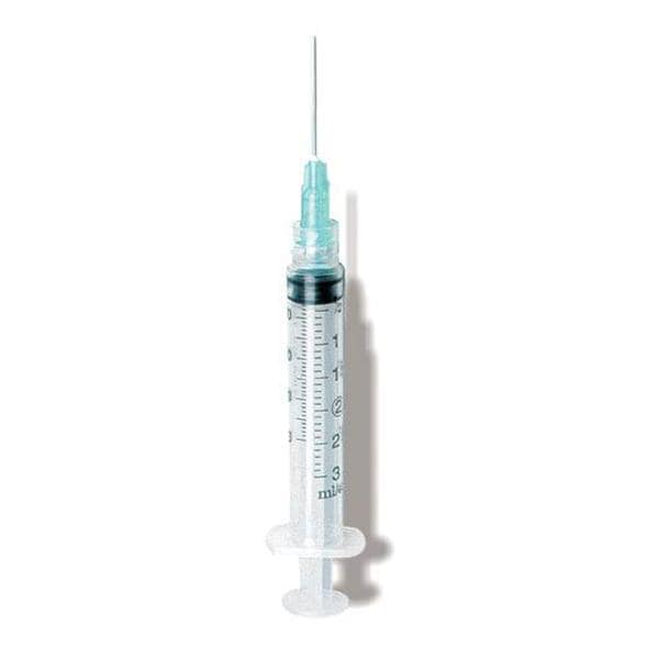 Hypodermic Syringe/Needle 25gx5/8" 3cc Dark Blue Conventional LDS 100/Bx