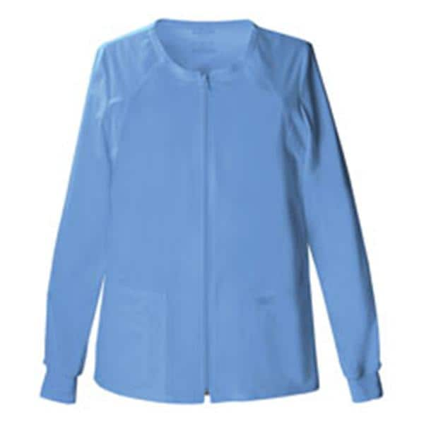 Warm-Up Jacket 4 Pockets Long Sleeves / Knit Cuff Medium Ceil Blue Womens Ea