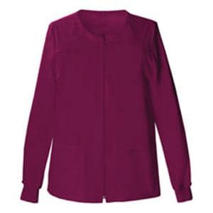 Warm-Up Jacket Long Sleeves / Knit Cuff 5X Large Wine Womens Ea