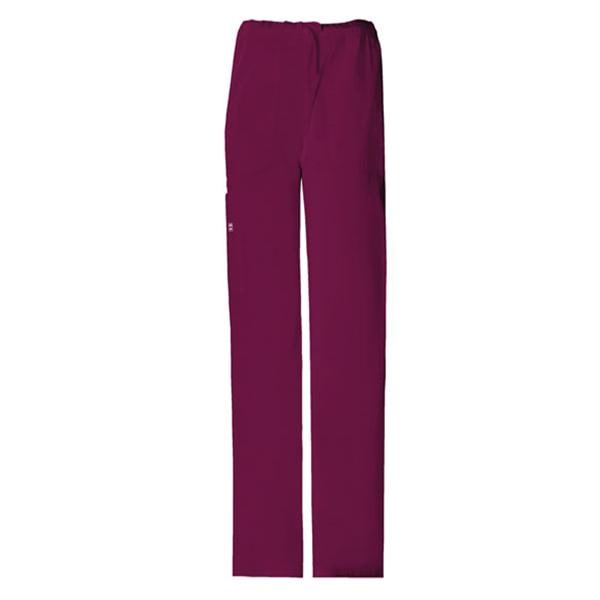 Cherokee Scrub Pant Poly/Ctn/Spndx 4 Pockets X-Large Wine Unisex Ea