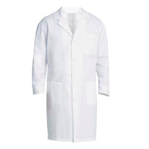 Lab Coat 3 Pockets Long Sleeves 41 in Medium White Mens Ea