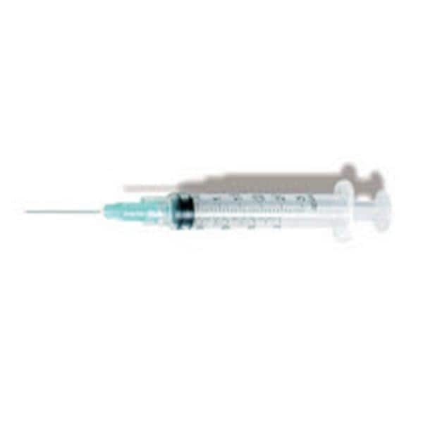 Hypodermic Syringe/Needle 21gx1" 3cc Green Conventional Low Dead Space 100/Bx