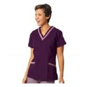 Fashion Poplin Scrub Shirt X-Small Eggplant / Plum Womens Ea