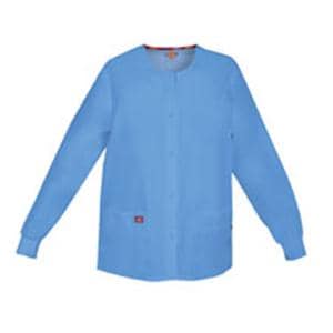 Warm-Up Jacket 2 Pockets Knit Cuffs Small Ceil Blue Womens Ea