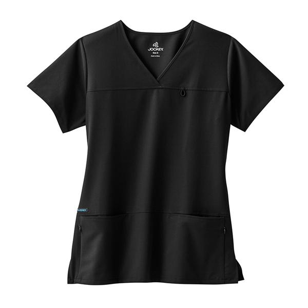 Jockey Scrub Shirt 4 Pockets X-Small Black Womens Ea