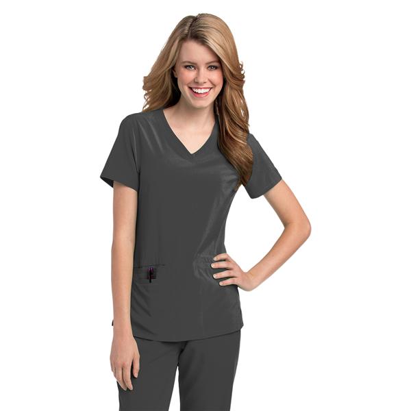 Urbane Scrub Shirt V-Neck Large Graphite Womens Ea